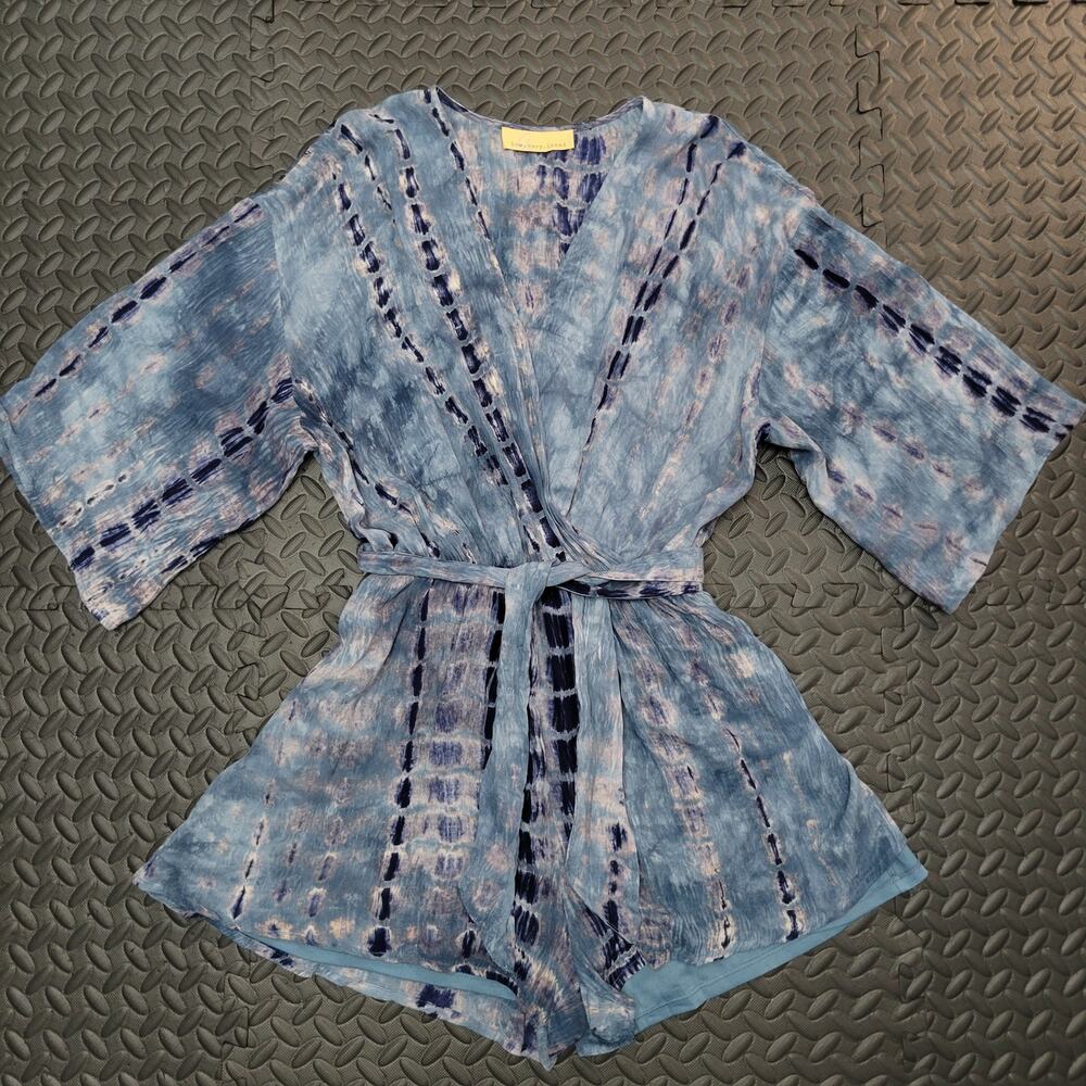 How Very Loved Tie Dye Romper Rayon Boho Festival Hippie Vacation Resortwear